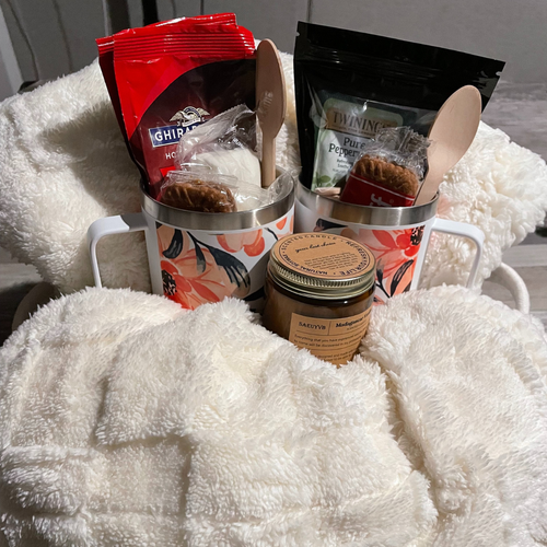 Large Gift Basket for two, Personalized Tumblers/Mug