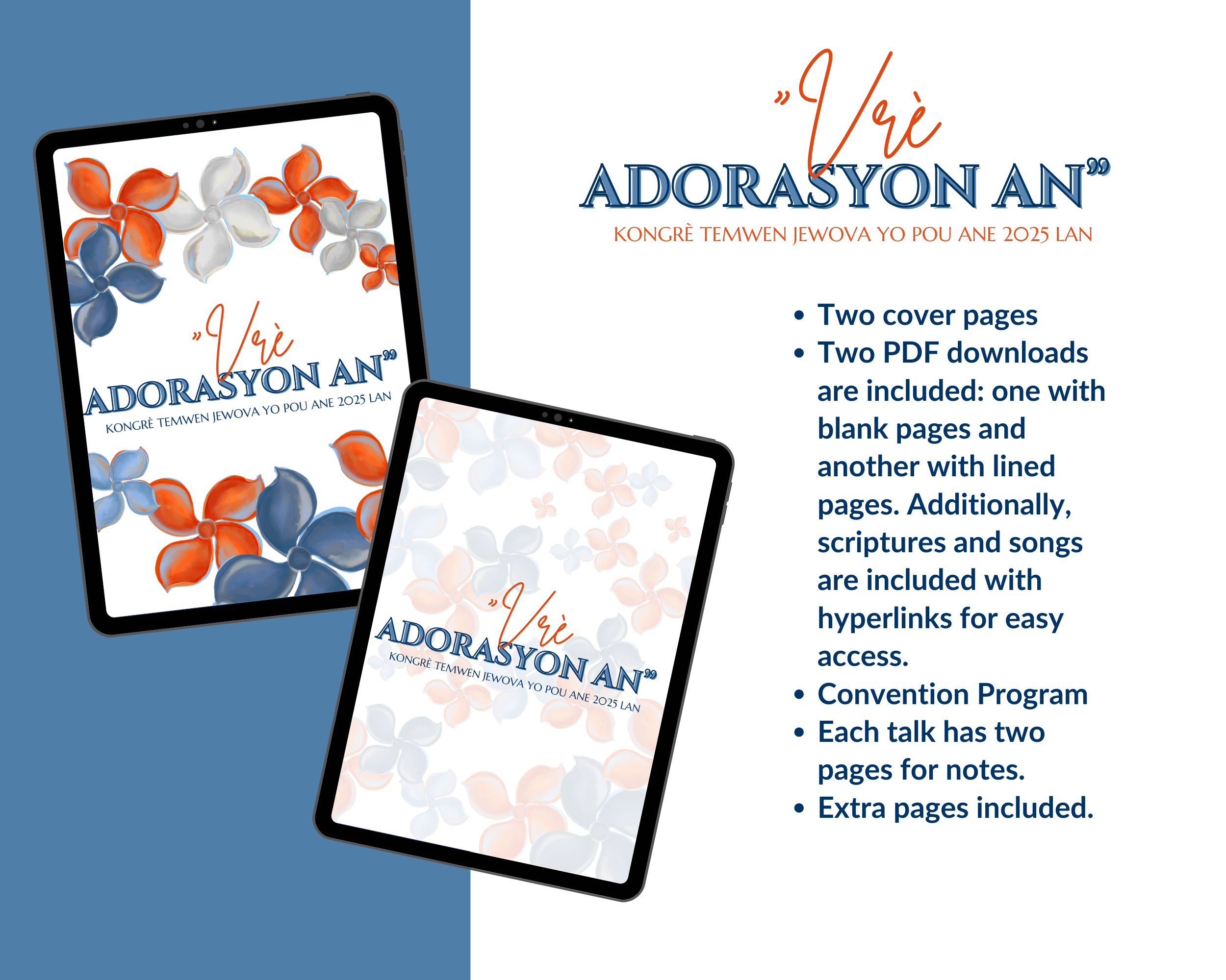 Haitian Creole "Vre Adorasyon an" Convention Digital Notebook