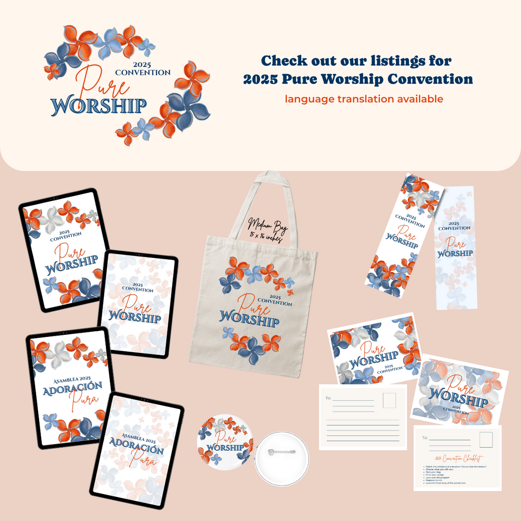 Spanish Pure Worship 2025 Convention, Bookmarks Printable