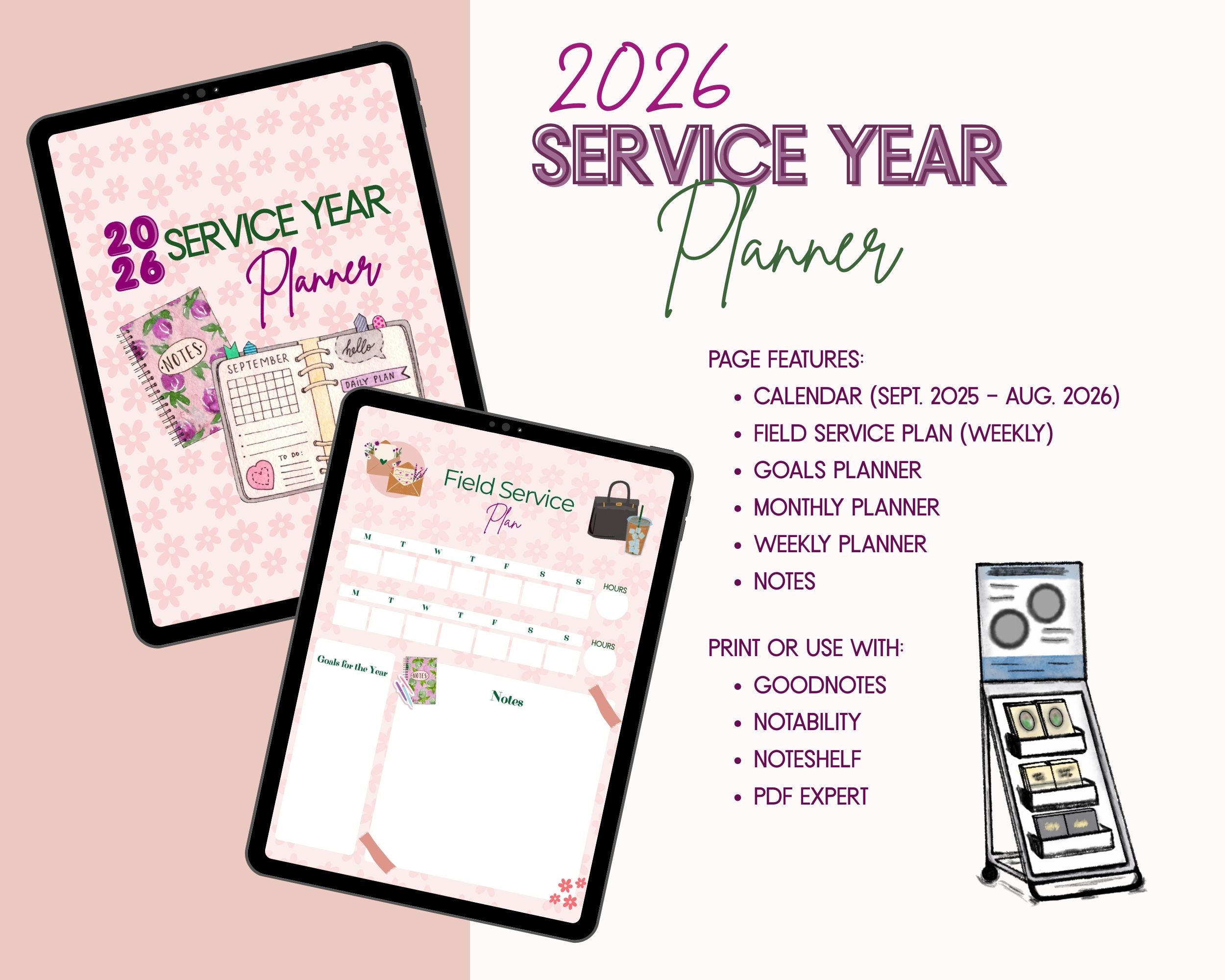 2026 Ministry Planner Digital, JW Service Planner