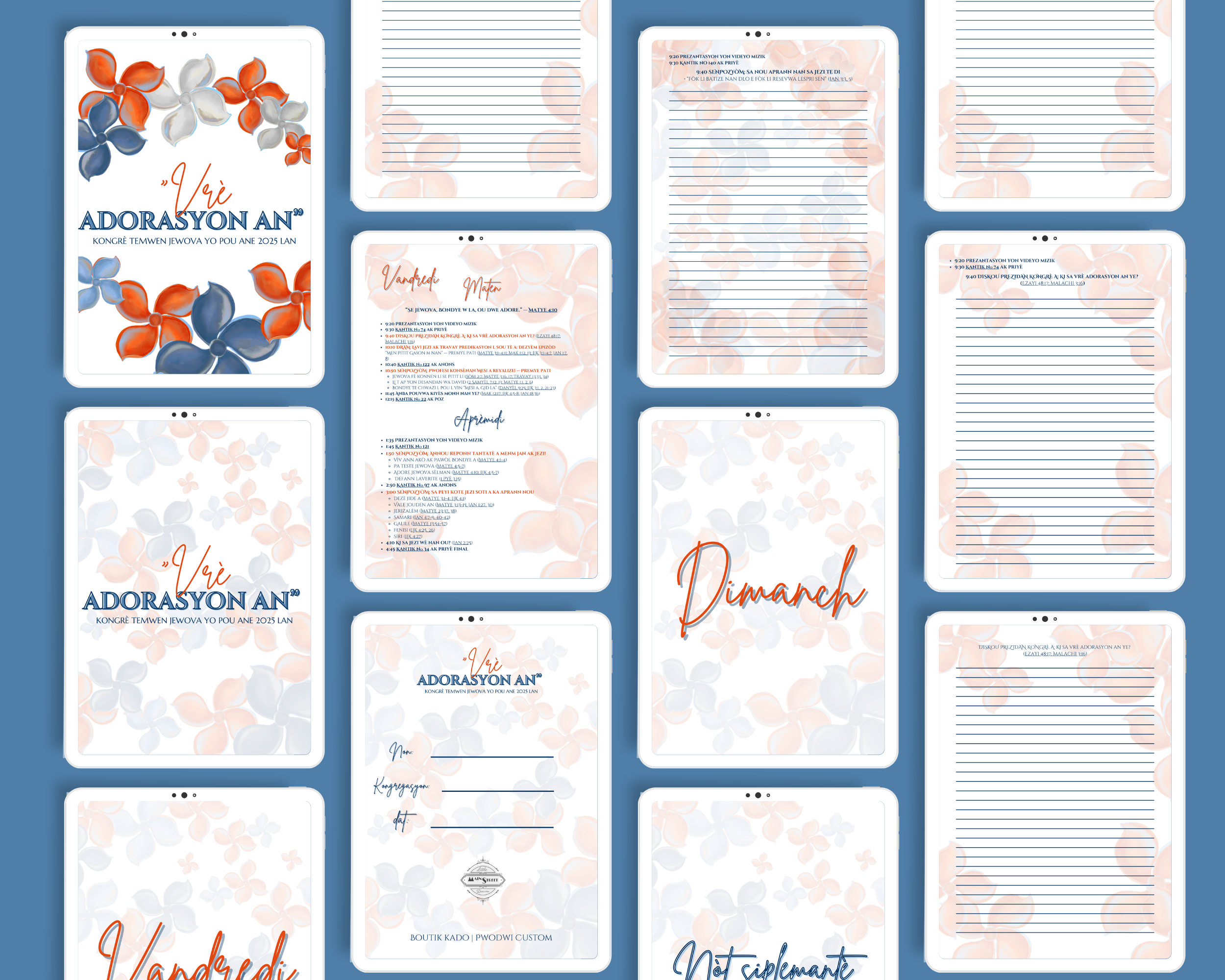 Haitian Creole "Vre Adorasyon an" Convention Digital Notebook