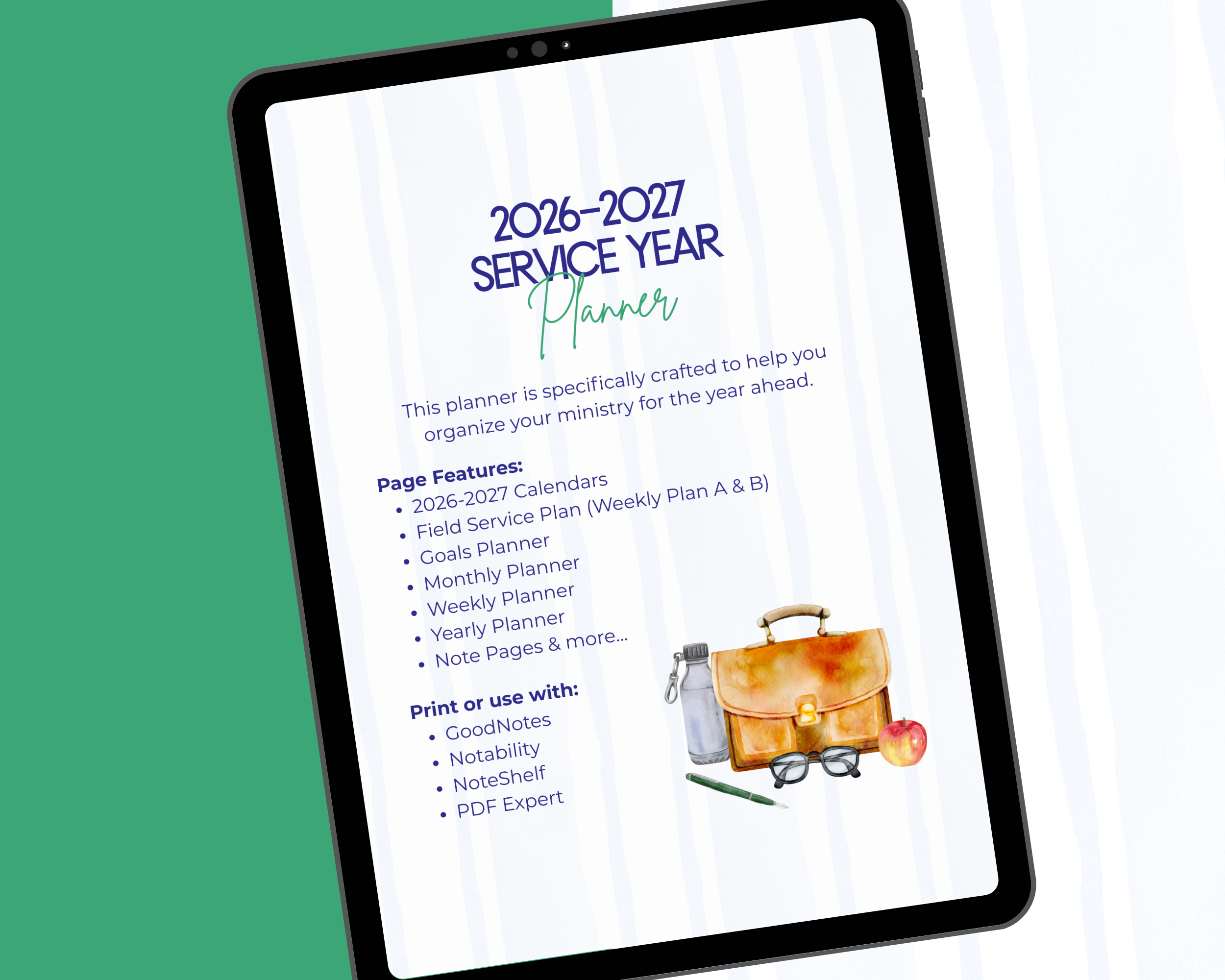 Men's 2027 JW Service Year Planner | Instant Download PDF