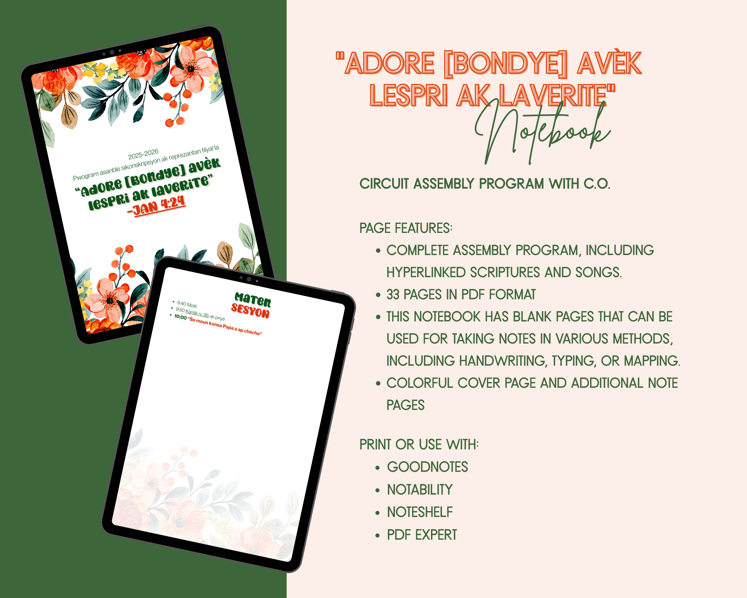 2025-26 Haitian Creole Circuit Assembly Digital Notebooks