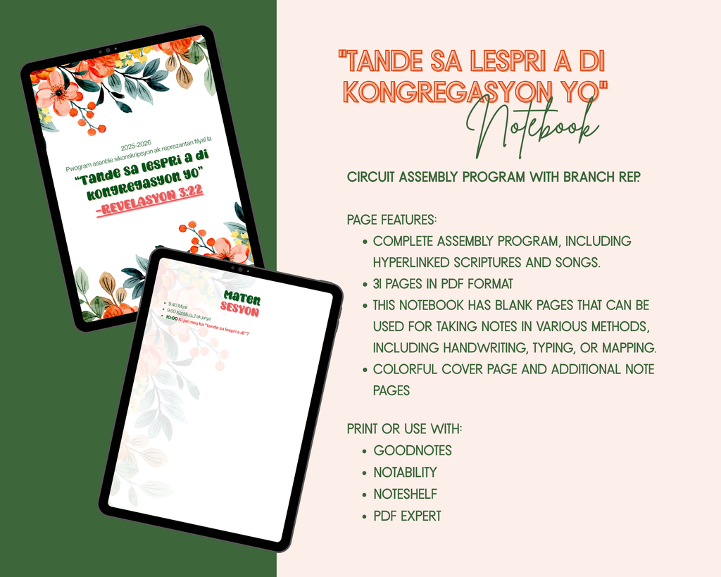 2025-26 Haitian Creole Circuit Assembly Digital Notebooks