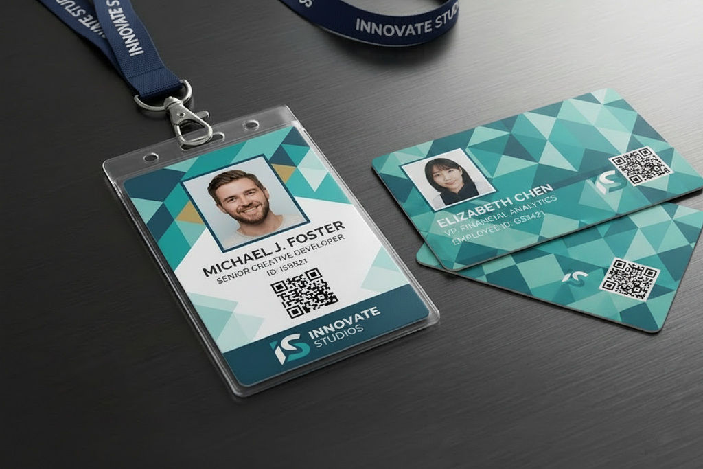 Custom Aluminum Badge, ID Cards