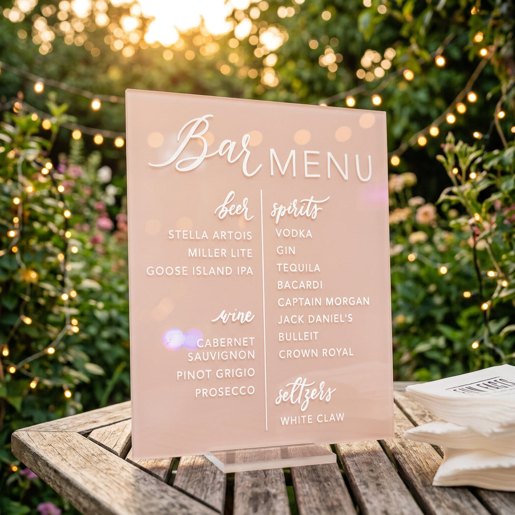 Custom Acrylic Sign — for Weddings, Anniversaries & Special Events