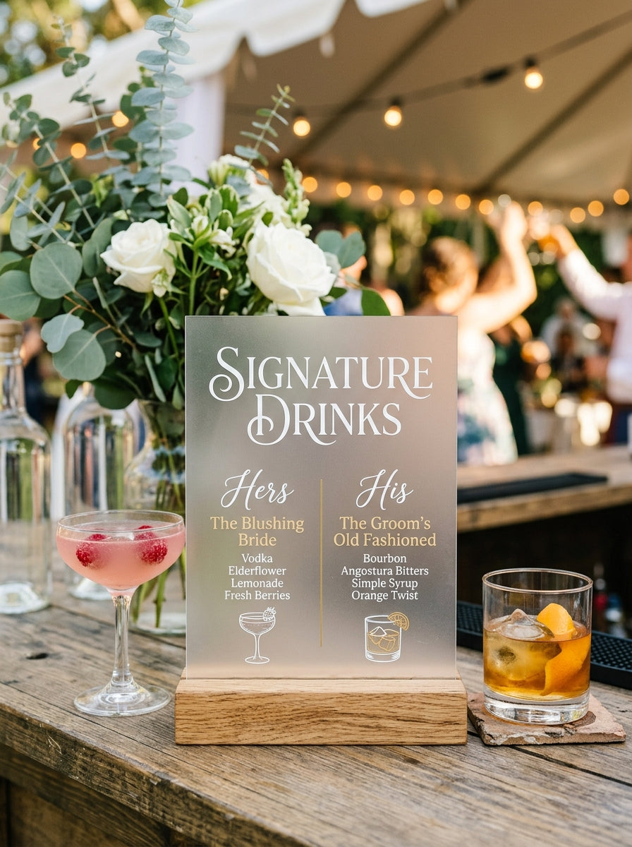 Custom Acrylic Sign — for Weddings, Anniversaries & Special Events