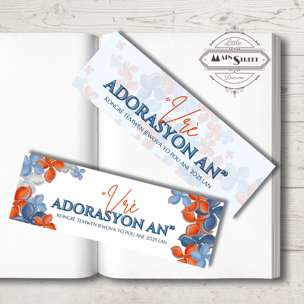 Haitian Creole Pure Worship 2025 Convention, Bookmarks Printable