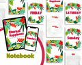 Carnet de notes "Bonheur Éternel" à thème tropical JW 2026
