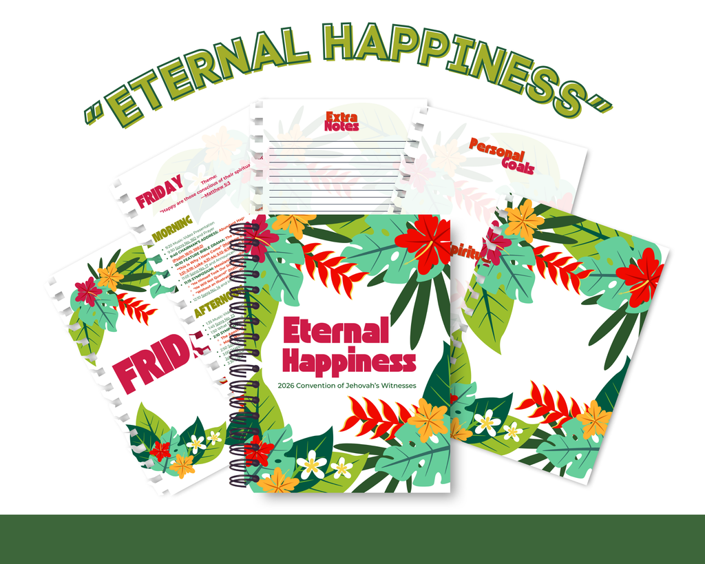 Eternal Happiness Lined Notebook - Printed & Comb-Bound