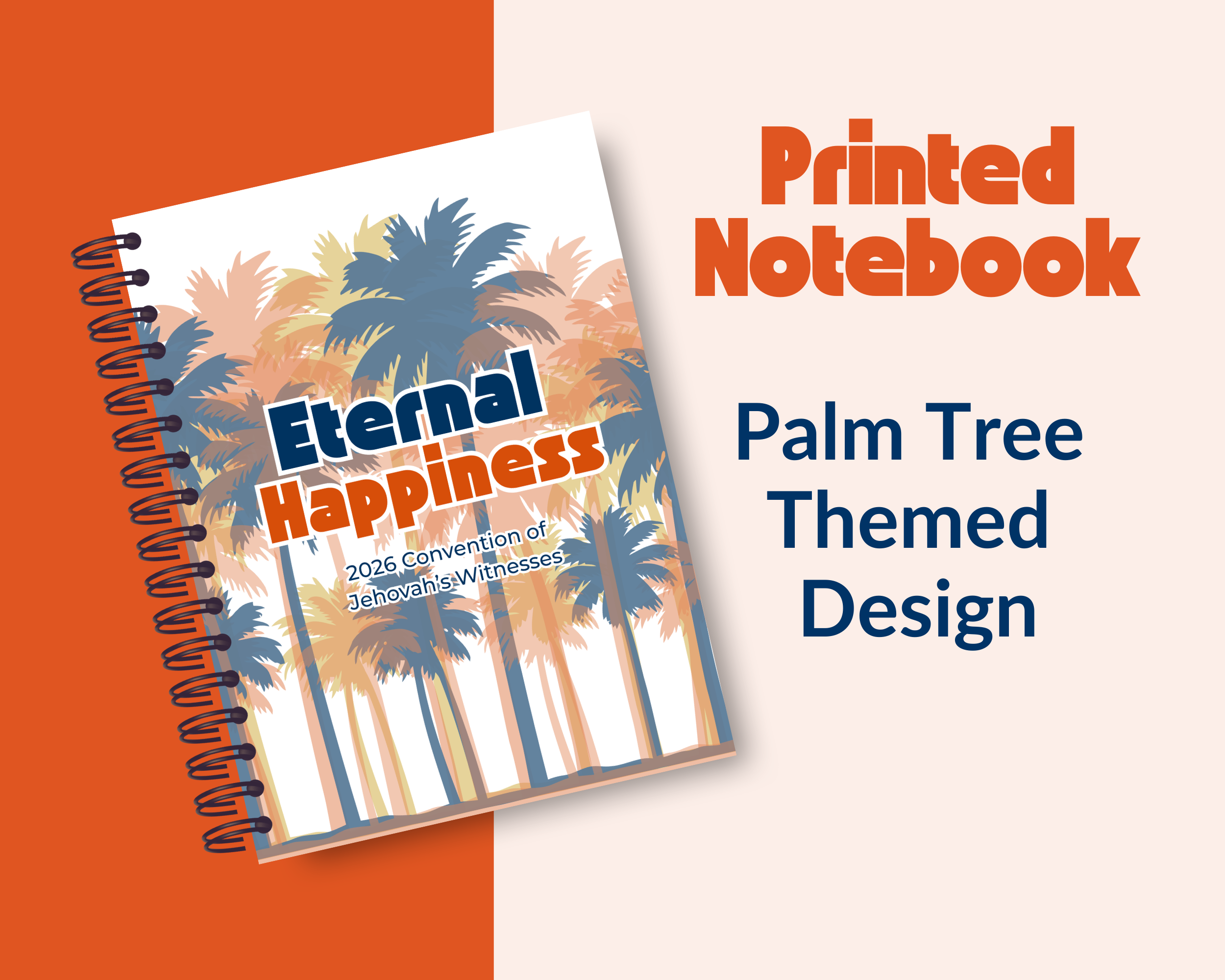Eternal Happiness Lined Notebook - Printed & Comb-Bound
