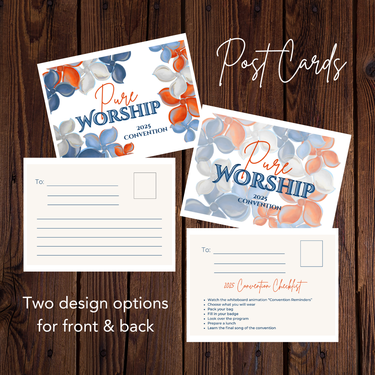 Pure Worship 2025 Convention, Postcards Printable