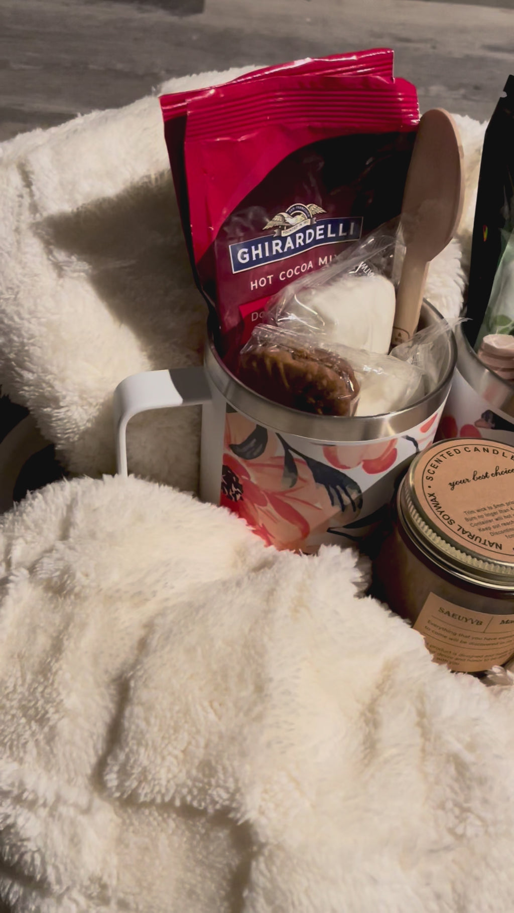 Large Gift Basket for two, Personalized Tumblers/Mug