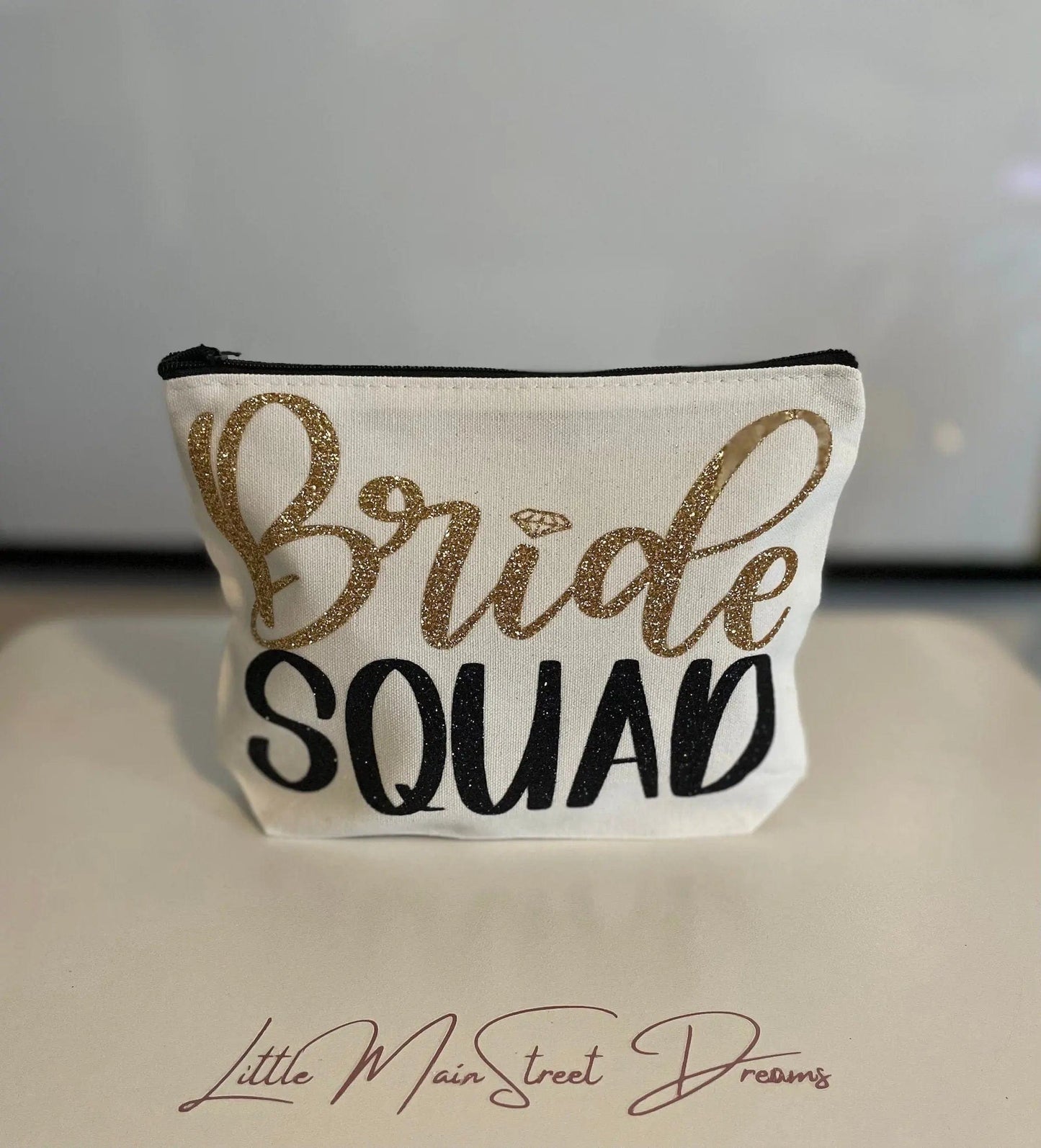 Bridesmaids Gifts, Canvas Tote Bag, Pouch Little Main Street Dreams, LLC