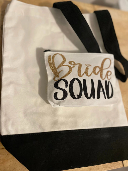 Custom Design, Bridal Gifts, Bridesmaids Gifts, Canvas Tote Bag, Pouch Little Main Street Dreams, LLC